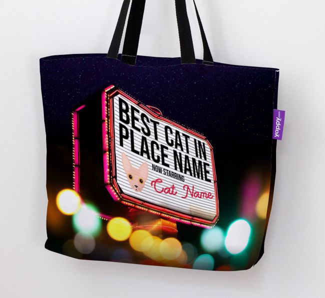 'Best Cat in Town' - Personalized {breedCommonName} Canvas Bag 